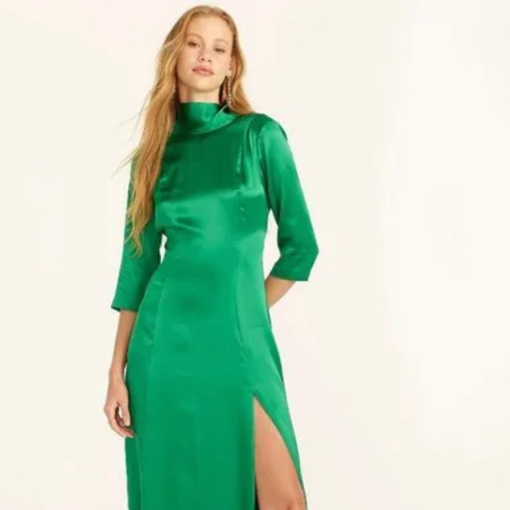 J.Crew Collection open-back silk charmeuse dress